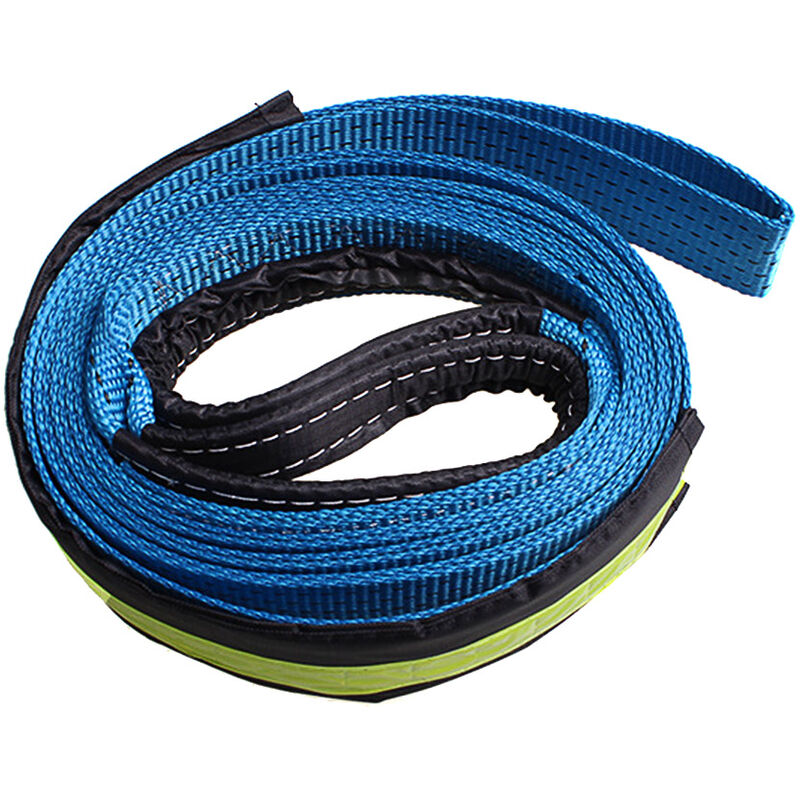 

5cm * 4m 2''x13 '17637lbs Cable sintetico para cabrestante con gancho en forma de U, Azul, Azul, 4m