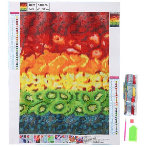 5D-Diamantmalerei-Set mit runden Strasssteinen, Fruchtmotiv für Kinder, DIY-Wohnzimmer-/Schlafzimmerdekoration, 30 x 40 cm S10126