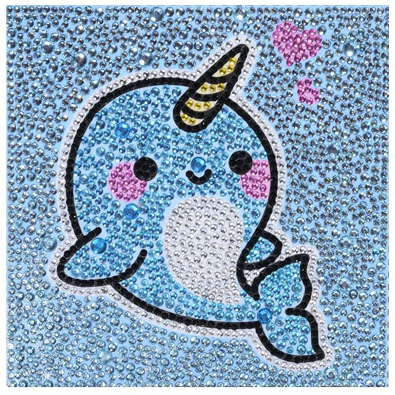 

5D DIY diamante pintura Narwhal forma especial diamante animales lindos kits de pintura de diamantes para ninos principiantes
