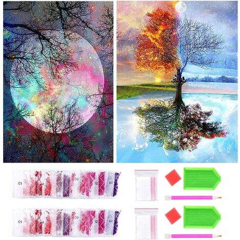 Decorazione per Casa Pareti Maple Leaf 30×40cm Kit Puzzle Diamanti Strass Ricamo a Punto Croce Craft Arts LIK DIY 5D Diamond Painting Kit Completo Drill Kit Pittura Diamante 5D Painting by Numbers 