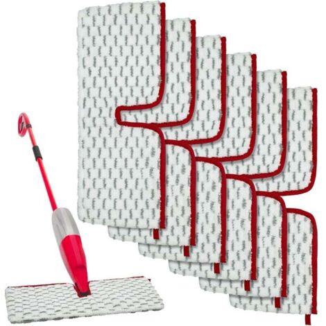 5er-Pack 2-in-1 wiederverwendbare Mikrofaser-Mopppads [alle grau] für Vileda 1-2 Spraymax Mops, waschbare Mikrofaser-Reinigungspads