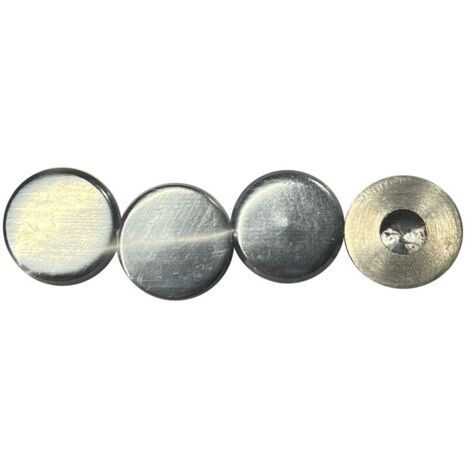 5er Pack 4 Stück. Glatte, gewindete Messingdeckel 14 Nickel EDM