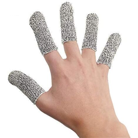 5er-Pack Anti-Schnitt-Fingerschutzhandschuhe, widerstandsfähige Fingerschutzhandschuhe