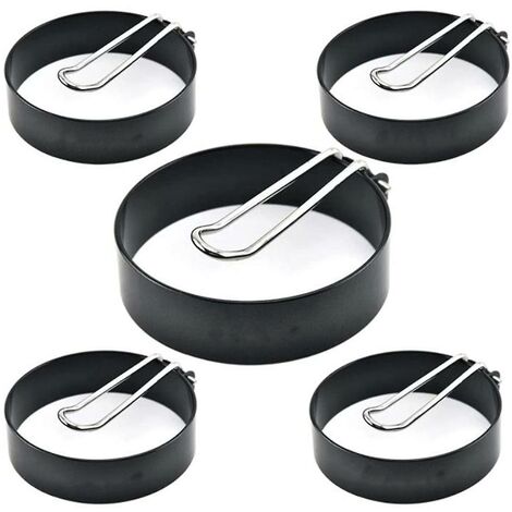 5er-Pack Antihaft-Eierringe für Bratpfanne, Brat-Ei-Maker-Formen, Eierringe zum Braten von Kocheiern, Bre