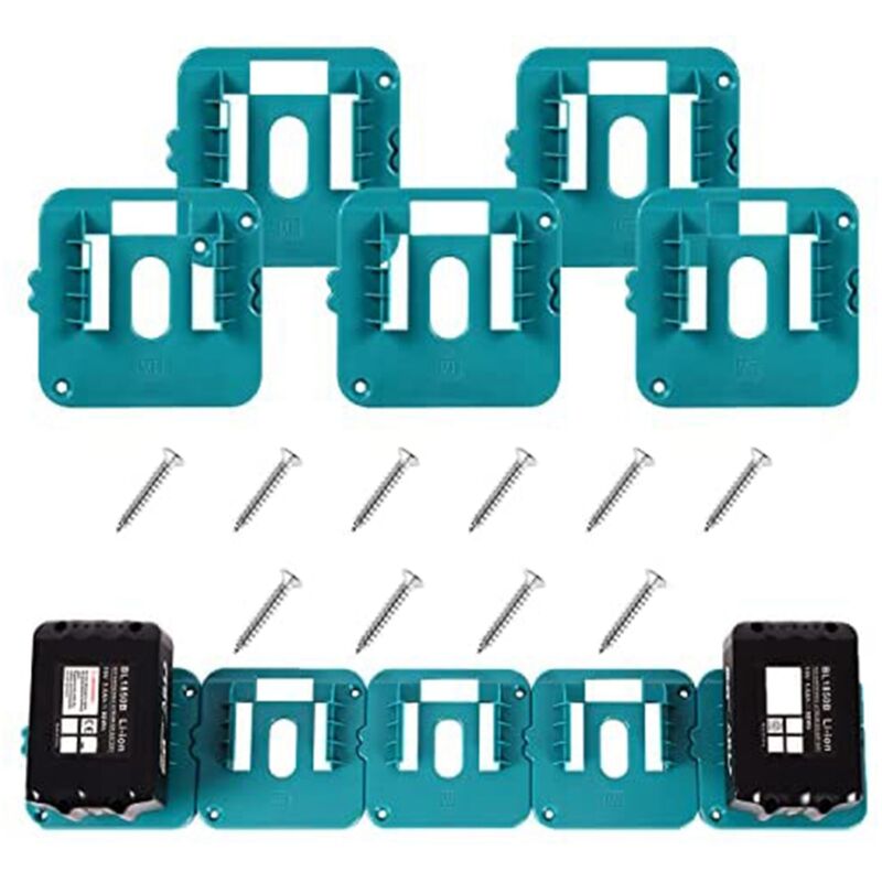 Image of Tlily - 5er-Pack Batteriehalterhalterung für 18-V-Dock Fit BL1860 BL1850 BL1840 BL1830