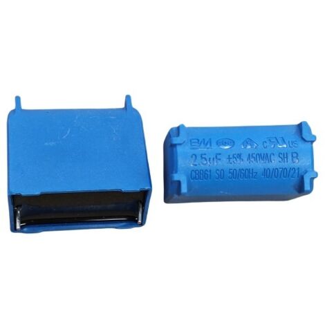 [5er-Pack] BM 2,5µF 450V Blaufilmkondensatoren, Industriequalität, Hochfrequenz, niedriger ESR-Wert, Durchsteckmontage, 2,5µF, geeignet für Hochleistungs-Schaltnetzteile/Wechselrichter/Frequenzumricht