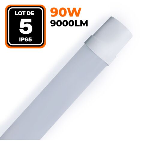 5ER-PACK LED-LICHTLEISTEN 90W 9000LM 150CM WASSERDICHT IP65