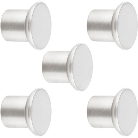 5er Pack - Möbelknopf EK13 Ø 25 mm Edelstahl gebürstet Möbelknauf von SOTECH