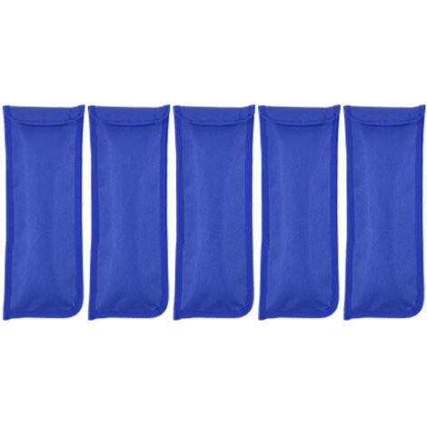 5er-Pack multifunktionale Aufbewahrungstaschen für Zeltnägel aus Oxford-Gewebe, druckbeständig, blau