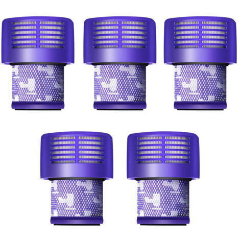 5er-Pack V10-Filter für Dyson-Staubsauger, 5 Ersatzfilter für Dyson V10, V10 Absolute, V10 Animal, V10 Motorhead, SV12 Staubsauger, Ersatzteilnummer 969082-01