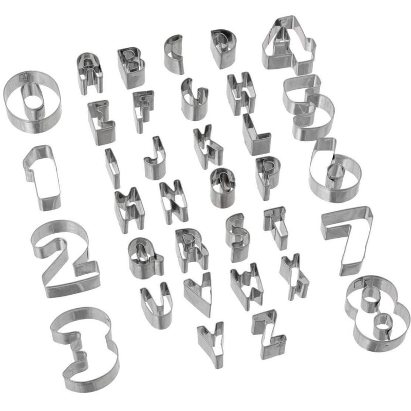 Five Simply Smart - Ausstechformen Für Buchstaben Und Zahlen Pastry, 35-teilig