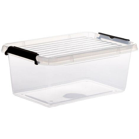 Boîte de rangement transparente empilable 25 litres Basic