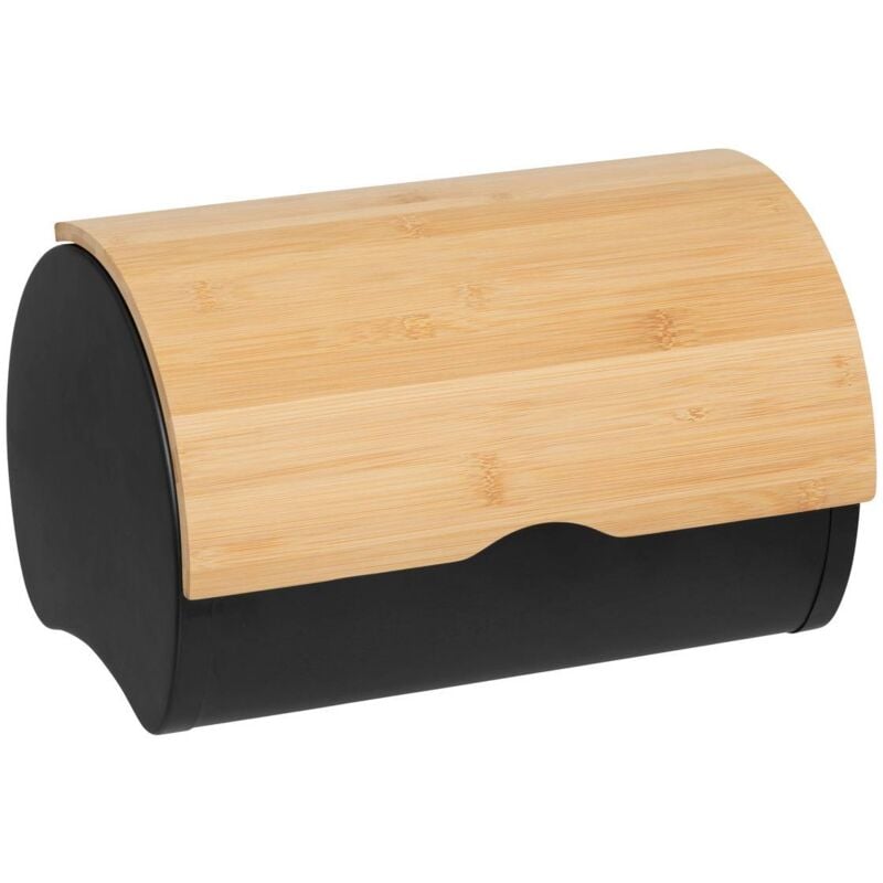 5five Simply Smart - Boîte à pain blackbamboo en métal et bambou noir - 5five