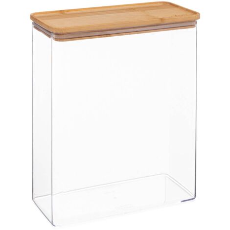 5five - caja rectangular eske con tapa de bambú 4,3l