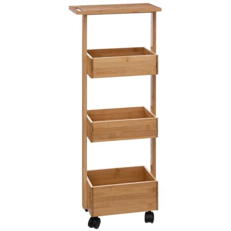 5five Carrello in Bambù Naturale 4 Livelli 85,5 cm