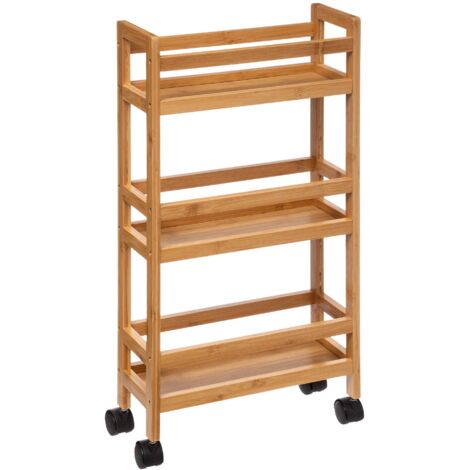 5FIVE FIVE Carrito con ruedas 3 niveles de Bambú