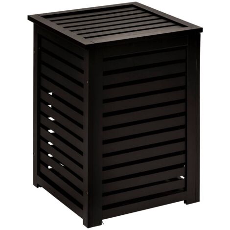 5five - cesto de la ropa sucia de bambú negro sicela 65l