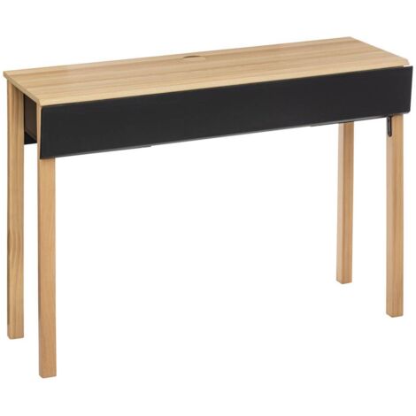 5Five Simply Smart – Meuble console extensible en MDF et bois de pin 111 x 37,5 x 80 cm – Charge max 100 kg – 3 tiroirs avec passe-câbles intégré