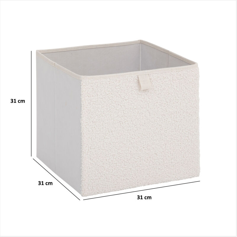 5five Simply Smart - Aufbewahrungsbox Mix N Modul Bouclette Weiß 31x31cm - 5five