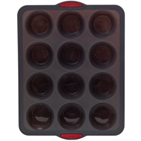 Moules à muffins 30 x 21 cm en silicone (x6) - machine à gâteau