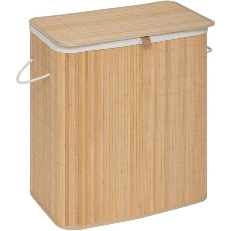 5five Simply Smart - Panier à linge de tri rectangle 100 l En Bambou Five