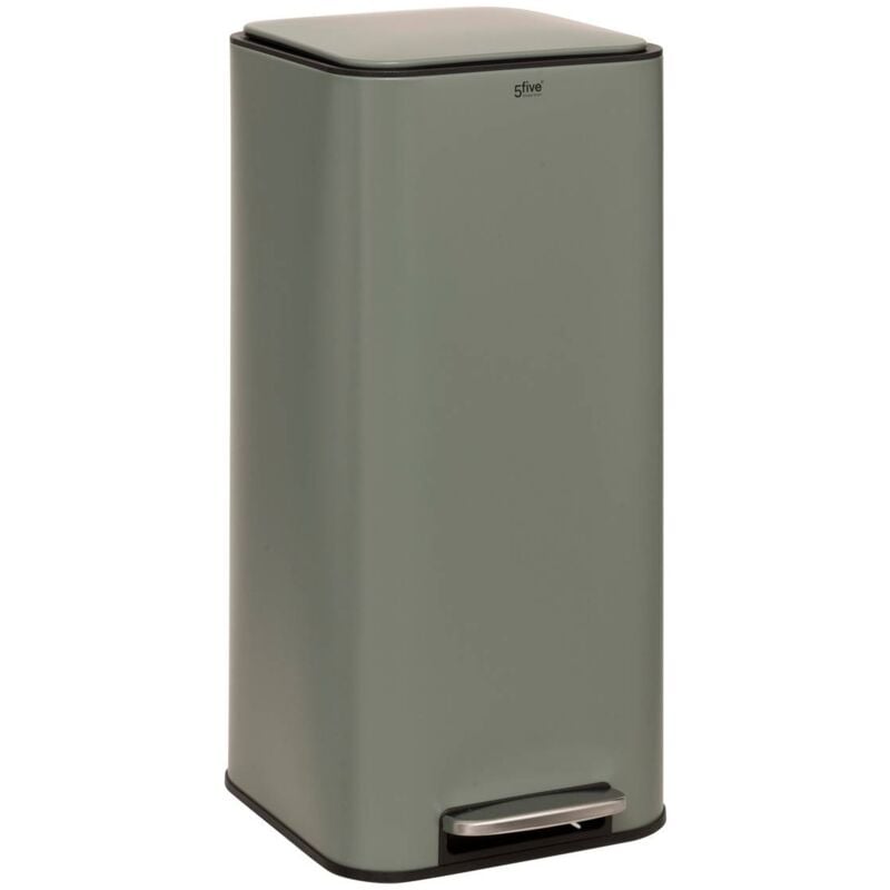 5five Simply Smart - Poubelle delta en métal vert 30l - 5five