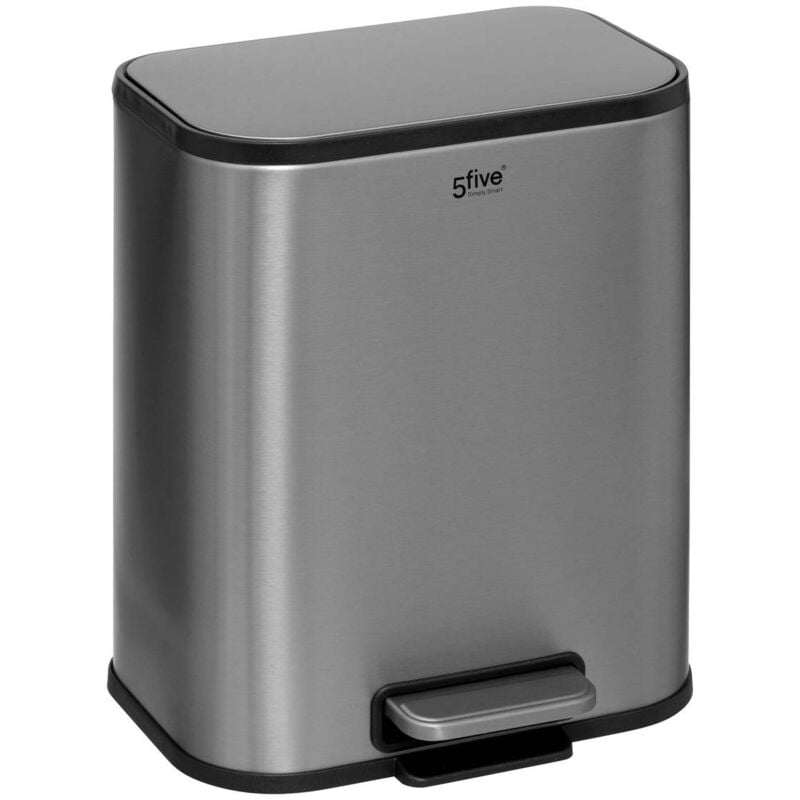 5five Simply Smart - Poubelle soft close en inox finition mat 5l - 5five