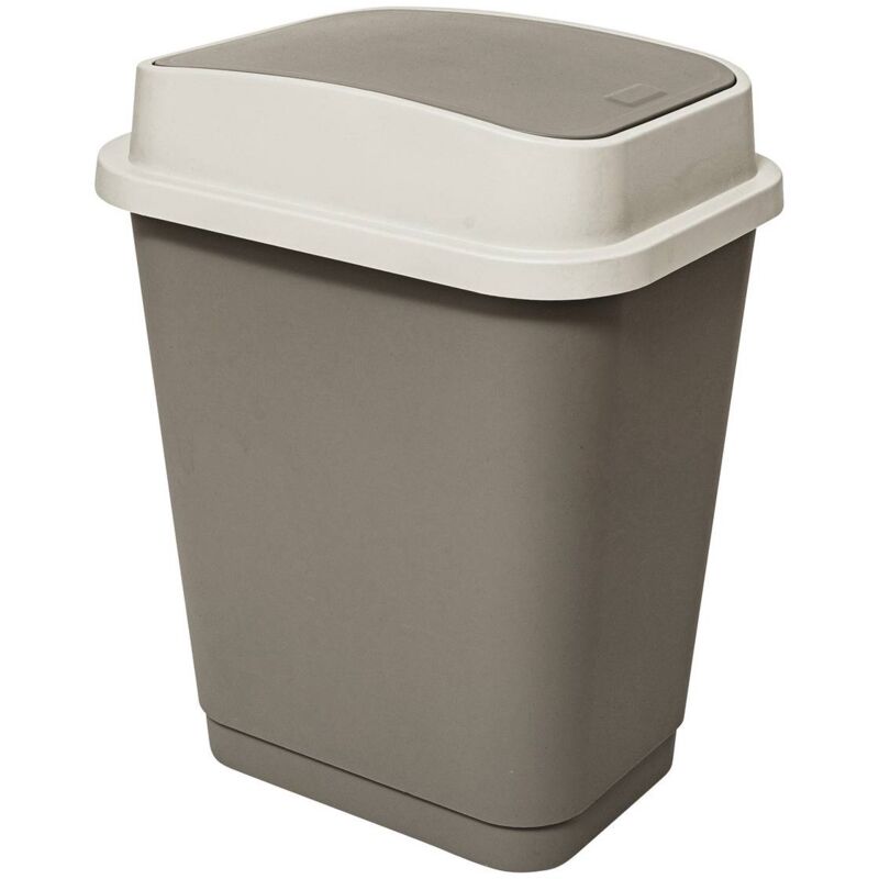 Poubelle 25l en plastique taupe - 5five