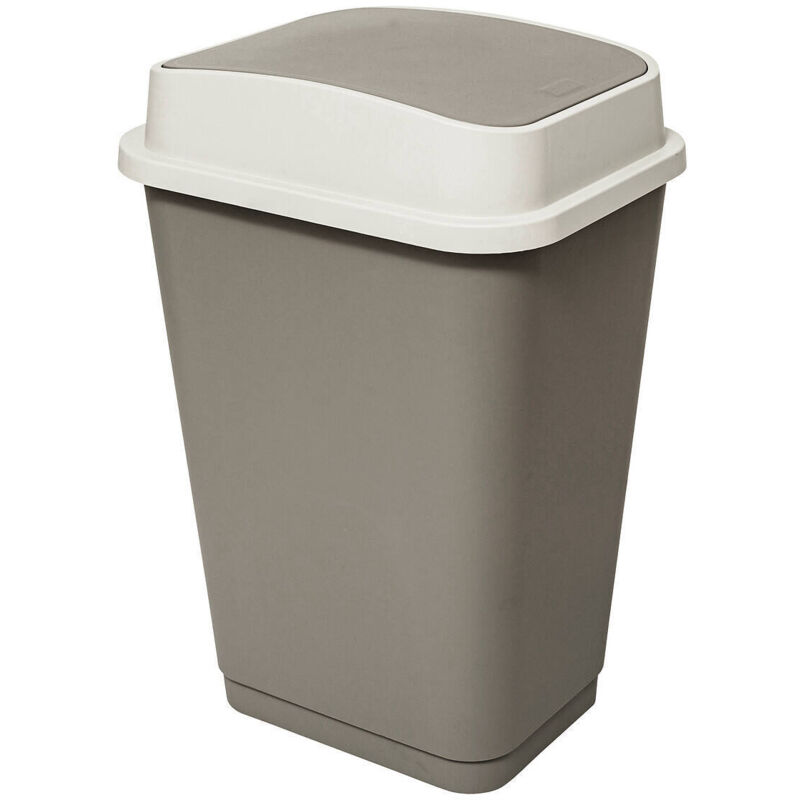 Poubelle 50l en plastique taupe - 5five