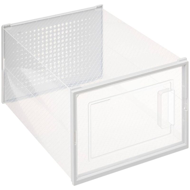 5Five Simply Smart – Boîte à chaussures transparente – Dimensions 33,5 x 23,2 x 14 cm – En polypropylène avec ventilation – Accès rapide par portes