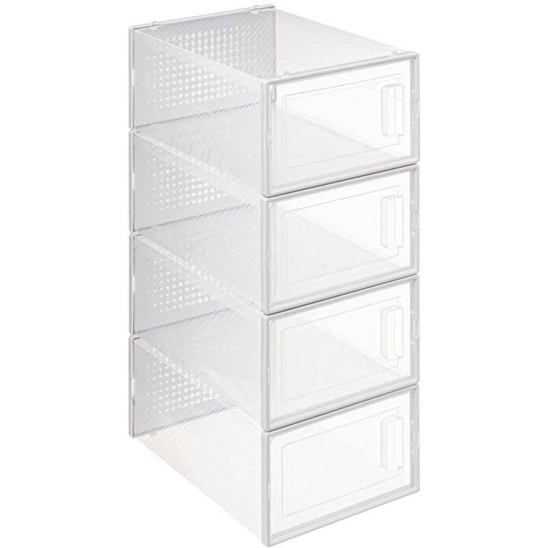 5five Simply Smart - Lot de 4 boîtes range-chaussures plastique m - 5five