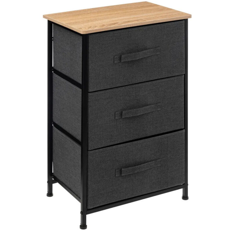 Chiffonnier 3 tiroirs Tissa gris foncé 5five