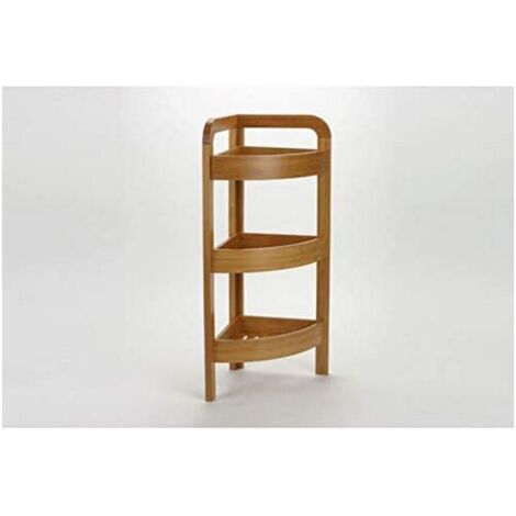 5five Scaffale angolare beige in bambù 23x23x61 cm