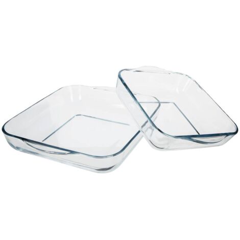 5five - set aus 2 quadratischen glasschalen