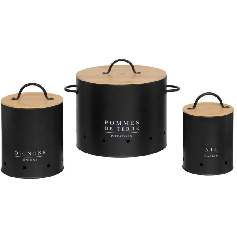 5five Simply Smart - 3 boîtes blackbamboo en métal - 5five