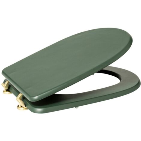 5Five Simply Smart – Abattant WC coloris vert HDF – Dimensions L. 36 x P. 49 x H. 4.5 cm – Montage facile – Compatible cuvettes standards