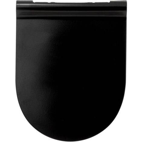 5Five Simply Smart – Abattant WC ultra fin noir – Polyrésine – Longueur 36.5 cm – Largeur 5.5 cm – Hauteur 45 cm – Poids 2.39 kg