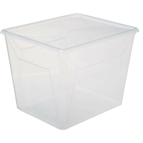 5Five Simply Smart – Boîte de stockage en plastique transparent 30L – Polypropylène durable – Longueur 40cm – Largeur 33cm – Hauteur 31.5cm