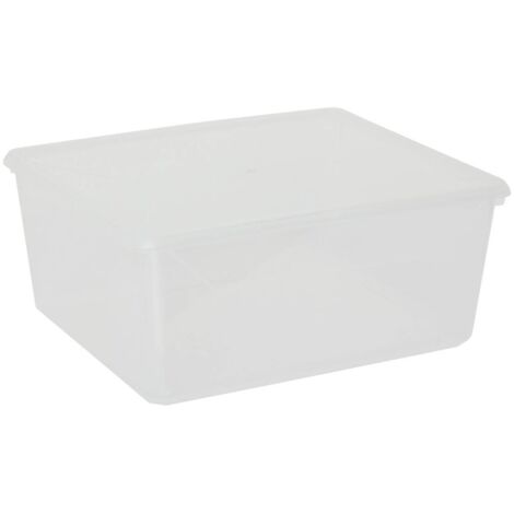 5Five Simply Smart – Boîte de stockage en plastique transparente 17,8l – Longueur 40cm – Largeur 33,5cm – Hauteur 17,5cm – Polypropylène durable