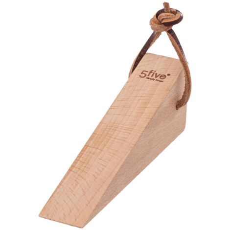 5Five Simply Smart – Cale porte en hêtre – Lot de 2 – Dimensions 12x2.5x4 cm – Antidérapante pour éviter les courants d'air