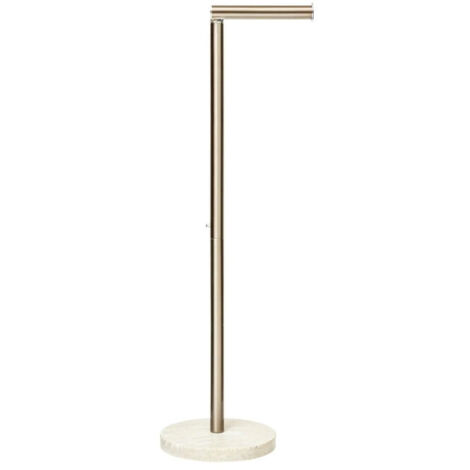 5Five Simply Smart – Dérouleur papier WC 59cm beige – Finition polyrésine et acier inoxydable – Capacité 6 rouleaux – Dimensions D. 15,5 x H. 59,5 cm