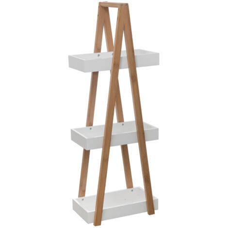5Five Simply Smart – Desserte de cuisine 3 niveaux en bambou et MDF – Dimensions L. 30 cm x P. 18 cm x H. 82 cm – Rangement élégant pour salle de bain et salon