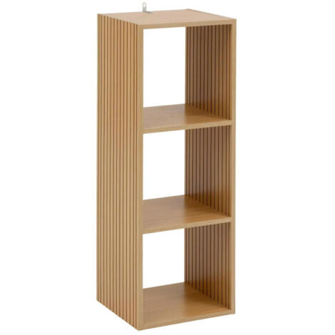 5Five Simply Smart – Étagère 3 cases Mix 'Tasso' 102cm – Panneaux de particules & MDF – Design nervuré moderne – Dimensions L. 35 x l. 32 x H. 102 cm