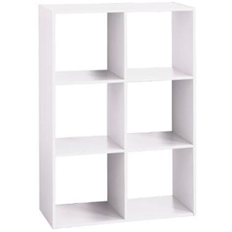 Five Simply Smart – Étagère 6 cases Mix N Modul 67cm – Panneaux de particules – Dimensions L. 67,6 x P. 32 x H. 100,5 cm – Couleur blanche