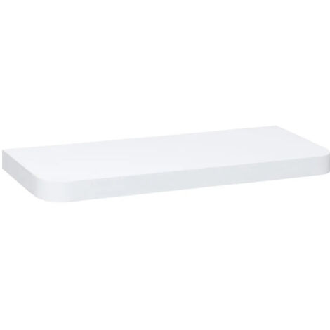 5Five Simply Smart – Étagère murale arrondie 60cm blanc – Fixations invisibles – Charge max 5kg – MDF pour espaces modernes et optimisés