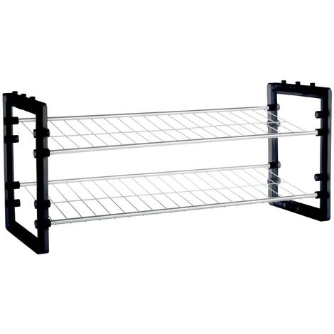 5Five Simply Smart – Etagère range-chaussures empilable 6 paires – Dimensions 67,5x25x31,5 cm – PVC et métal – Pour petits espaces et rangement optimisé