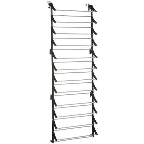 5Five Simply Smart – Porte-chaussures organiseur de porte 183 x 63 x 20 cm – Capacité jusqu'à 36 paires – Installation rapide sur porte – Plastique et métal robuste