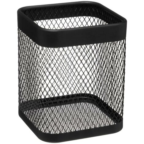 5Five Simply Smart – Pot à ustensiles en métal noir mayaj – Organisateur cuisine en acier durable – Dimensions 13x13x16.5 cm – Accès rapide aux couverts