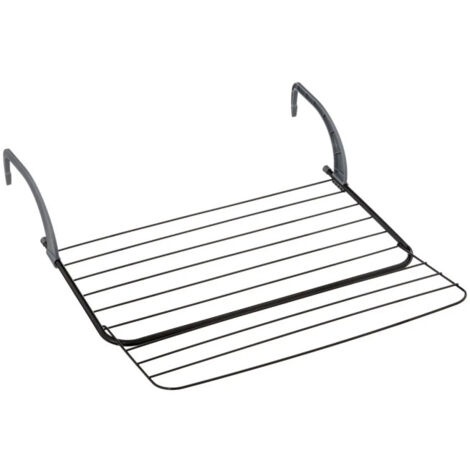 Five Simply Smart – Séchoir à linge extensible 60cm – Acier noir – Capacité 7m – Bras réglables pour balcon et radiateur – Montage facile