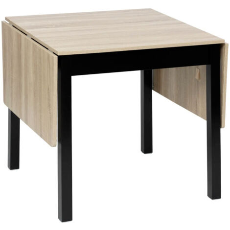 5Five Simply Smart – Table extensible à rabats 80-152cm – Finition naturelle en MDF et pin – Pour 2 à 6 couverts – Hauteur 75cm
